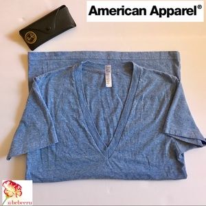 AMERICAN APPAREL T-Shirt Blue Medium